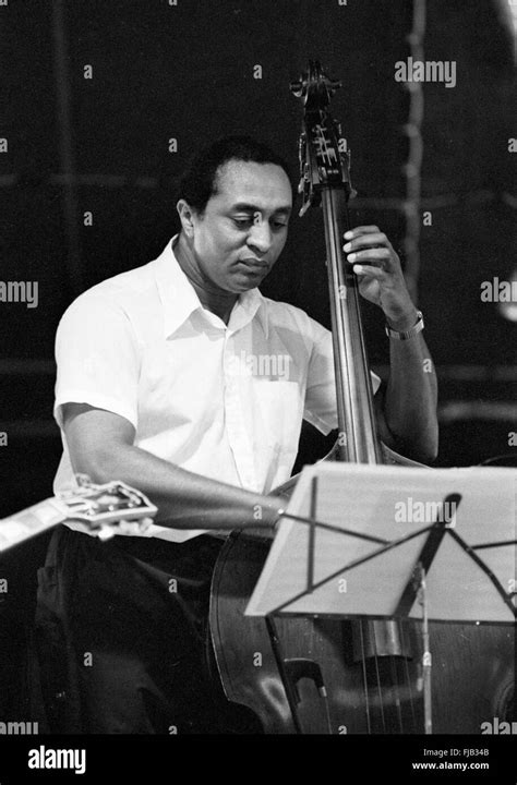 Reggie Johnson playing double bass at the Kool Jazz Festival in Stanhope, New Jersey, June 1982 ...