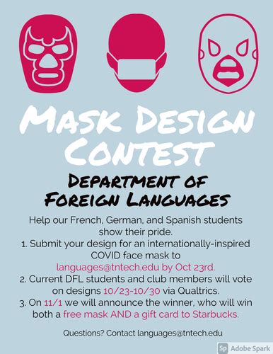 Mask Design Contest – Dept. of Foreign Languages | Tech Times