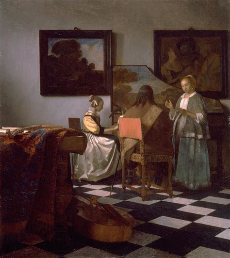 The Concert #1 Painting by Johannes Vermeer - Pixels