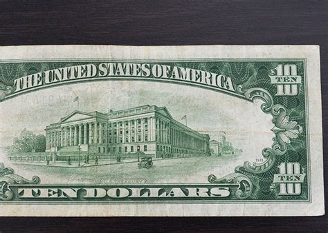 1934 Vintage Ten Dollar Bill, Collectible Currency, Old 10 Dollar Banknote J 48147897 A - Etsy