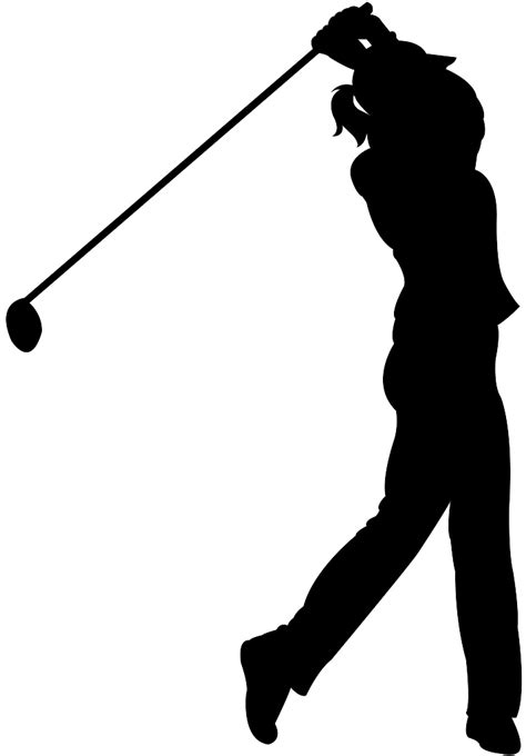Female Golfer Silhouette | Free vector silhouettes
