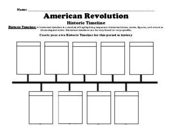 American Revolution Timeline Worksheet (PDF) by BAC Education | TPT