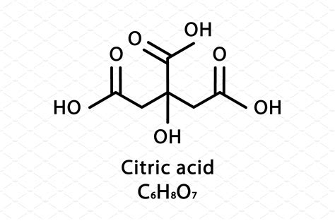 Citric acid molecular structure | Healthcare Illustrations ~ Creative Market