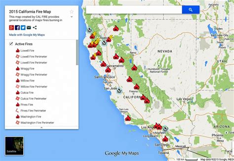 Norcal Wildfires - Google Earth Tour - Youtube - California Fire Map ...