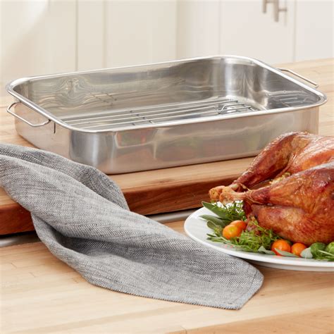 Stainless Steel Turkey Roaster with Rack | Brylane Home