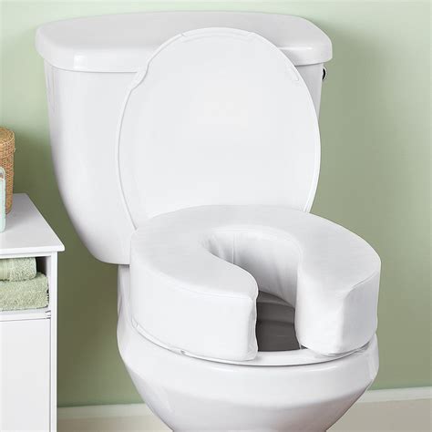 Cushioned Raised Toilet Seat Riser | Collections Etc.