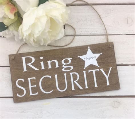 Ring Security Sign-rustic Wedding Sign-ring Bearer | Etsy