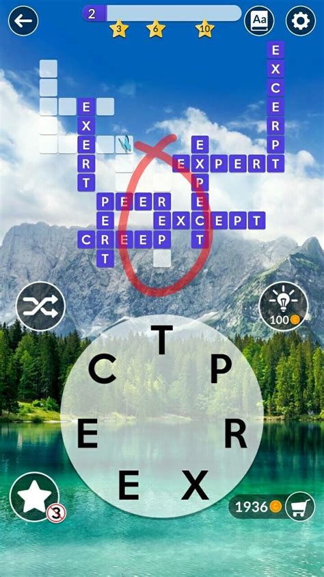 This word-game app that blends one of the box to the cloud background. (Answer is crept btw) : r ...