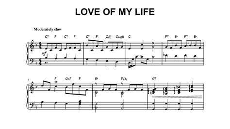 Queen - Love Of My Life | Piano Sheet Music Chords - Chordify