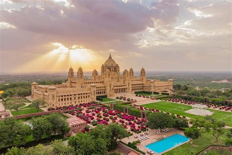 Umaid Bhawan Palace, Jodhpur, Rajastan, home to the Maharaja of Jodhpur ...