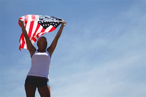 Free Images : sky, woman, american flag, united states of america ...