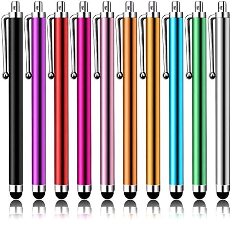 Buy Stylus Pens for Touch Screens, LIBERRWAY Pen 10 Pack of Pink Purple Black Green Silver ...