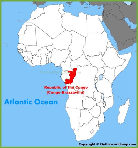 Republic of the Congo location on the Africa map - Ontheworldmap.com