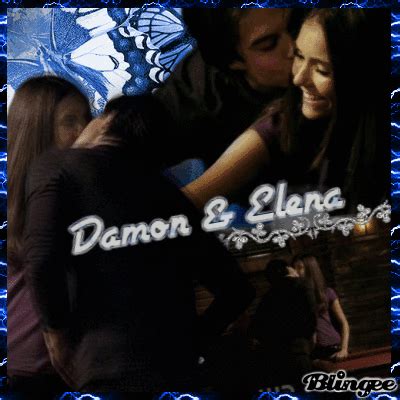 //First kiss...Damon &Elena// Picture #117452500 | Blingee.com