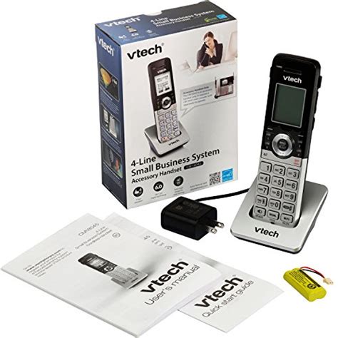 VTech 4-Line Small Business Phone System - Office Bundle with 1 CM18445 Main Console, 4 CM18045 ...