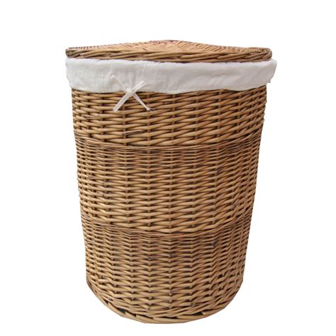 Buy Natural Round Wicker Laundry Basket online from The Basket Company