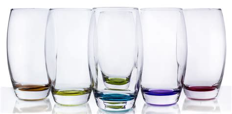 Prism Multi Colored Water/Beverage Glasses, 16 Ounce - Set of 6 ...