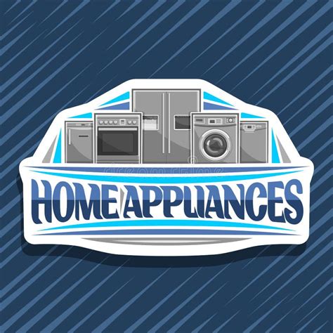 Vector Logo for Home Appliances Stock Vector - Illustration of dish ...