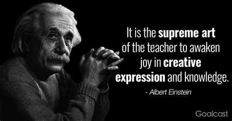 Albert Einstein Quote on Teachers | Goalcast