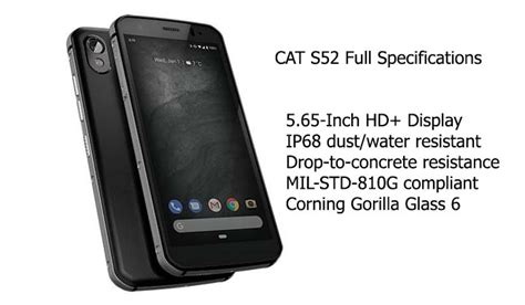 CAT S52 Full Specifications and features in Detail - Latest Mobile FAQ