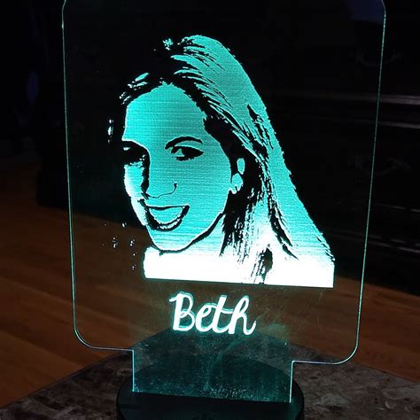 Your Favorite Photo Laser Engraved on Clear Acrylic With | Etsy