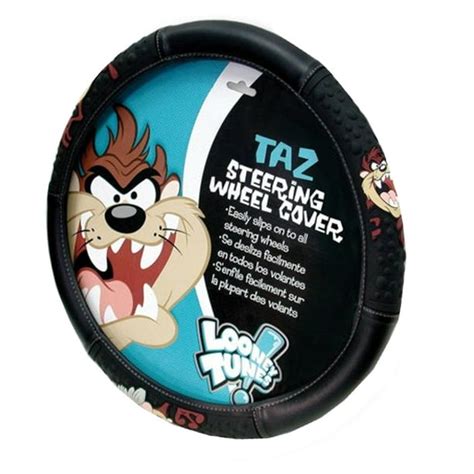 1pc Looney Tunes Tasmanian Devil Taz Car Truck SUV Steering Wheel Cover Synthetic Leather ...