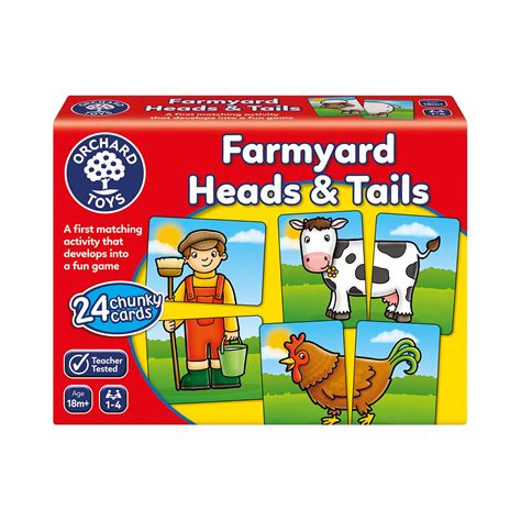Buy Orchard Toys Farmyard Heads and Tails Game, Memory & Matching Pairs Card Game, Educational ...