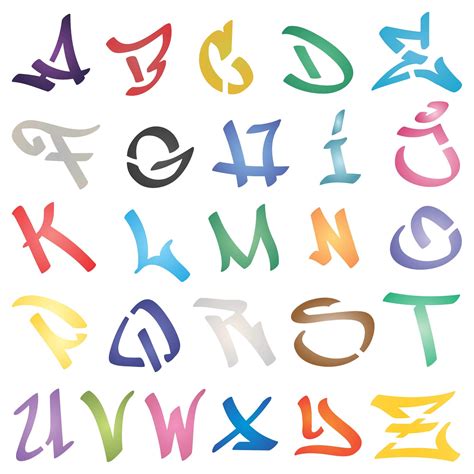 Buy 1" Graffiti Letters Stencil, 6.5 x 6.5 inch (M) - Street Graffiti Font Uppercase Street ...