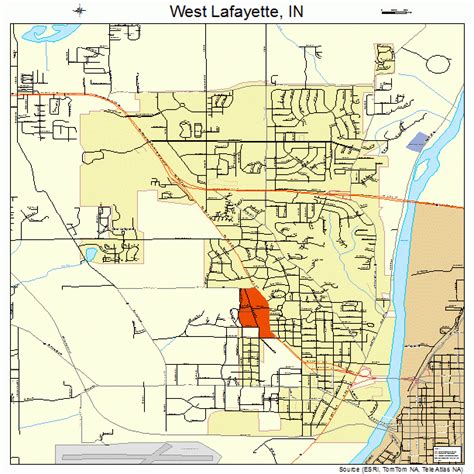 West Lafayette Indiana Street Map 1882862