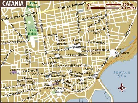 Map of Catania | Catania, Map, Sicily