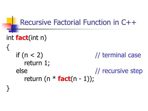 PPT - Recursion in C++ PowerPoint Presentation, free download - ID:2910500