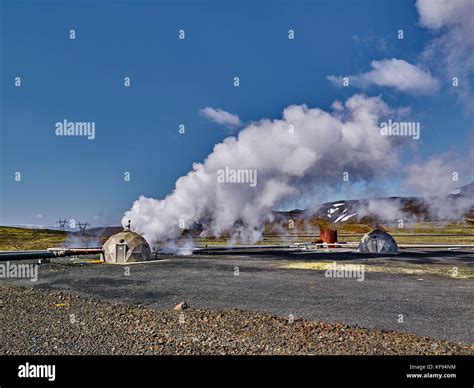 green energy geothermal power plant in iceland Stock Photo - Alamy