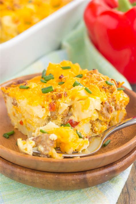 Sausage Hashbrown Breakfast Casserole Recipe - Pumpkin 'N Spice