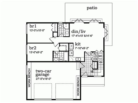 Two Car Garage With 2 Bedroom Apartment Plans - Bedroom Poster