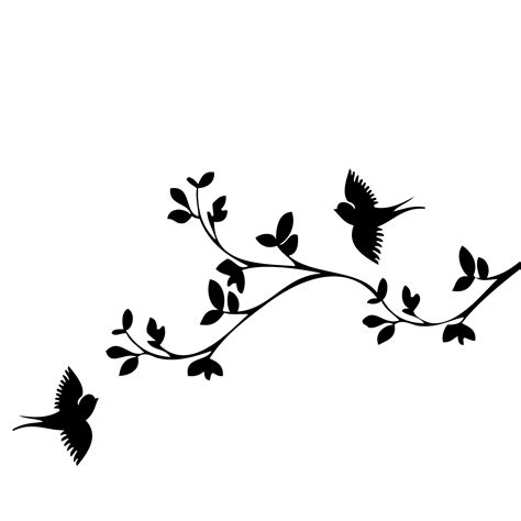 Free Bird Branch Silhouette, Download Free Bird Branch Silhouette png ...