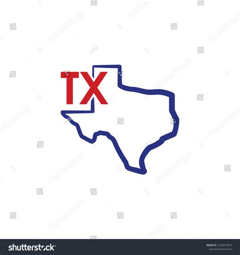 Texas Outline Logo Template 002 Stock Vector (Royalty Free) 1576419010 ...