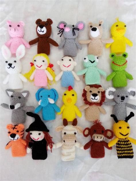 Crochet finger puppets for kids in 2021 | Finger puppet patterns ...