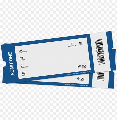 Blank Ticket Clipart - Blank Concert Ticket PNG Transparent With Clear ...