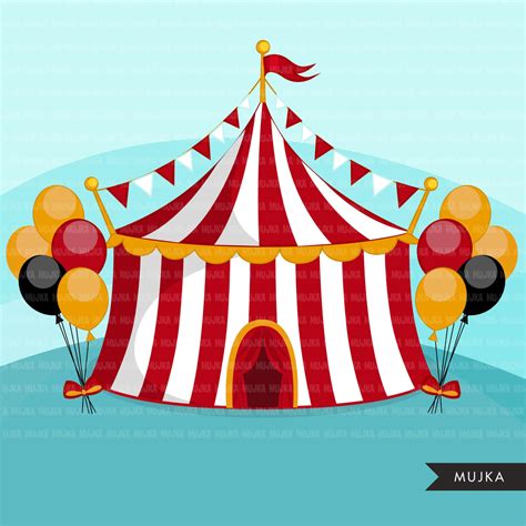 Circus Clipart Big top carnival graphics, circus animal – MUJKA CLIPARTS