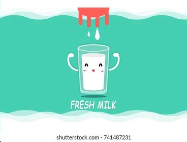 Fresh Milk Glass Cartoon Vector Stock Vector (Royalty Free) 741487231 ...