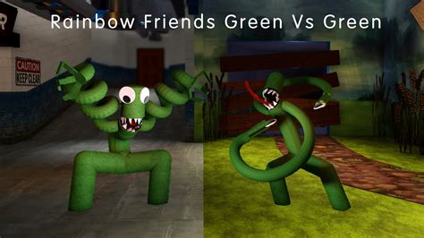 FNF Rainbow Friends Green Vs Green Sings Friends To Your End song | Roblox Rainbow Friends FNF ...