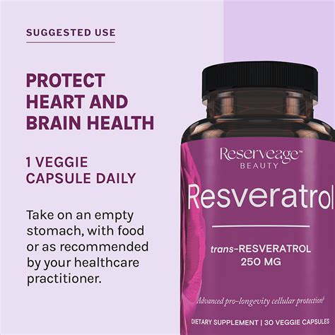 Resveratrol 250mg (Veggie Caps)| Reserveage - Reserveage