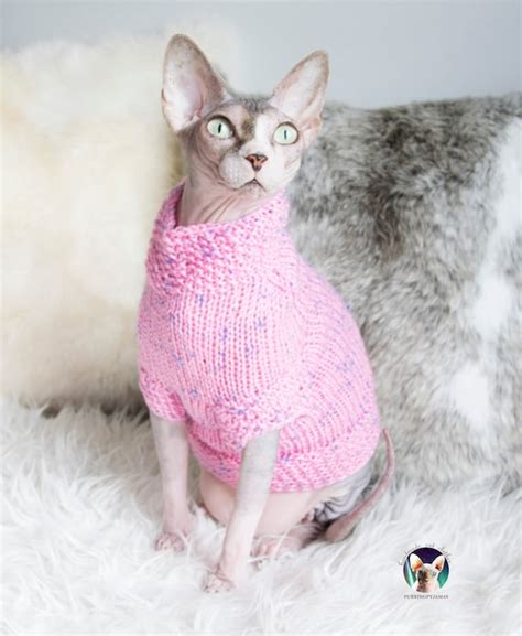 Pink Sphynx Sweater Pink Sphynx Clothes Pink Cat Clothes - Etsy