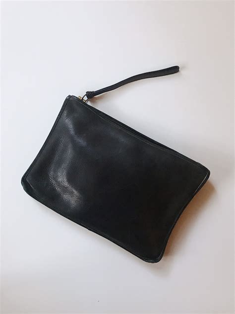 Coach clutch Bag / Black leather Coach / NYC Coach clutch bag