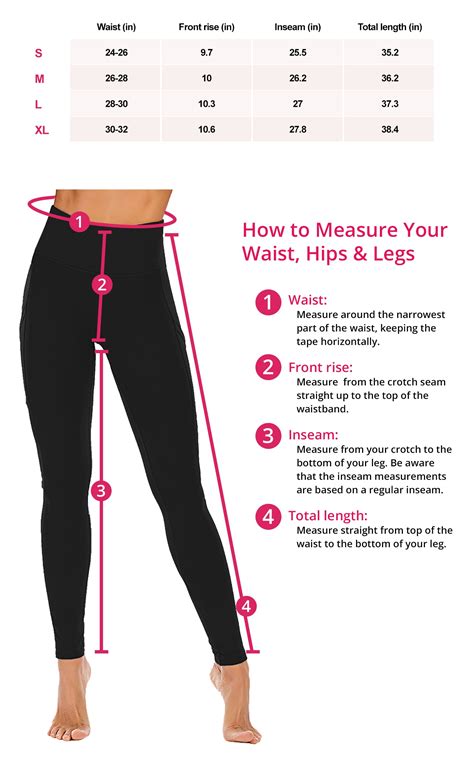 Legging Size Charts – Nabtos