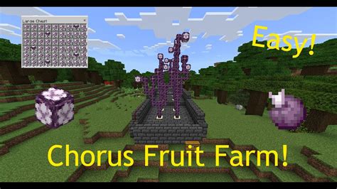 Easy 1.19.60 Chorus Fruit Farm! Bedrock Edition - YouTube