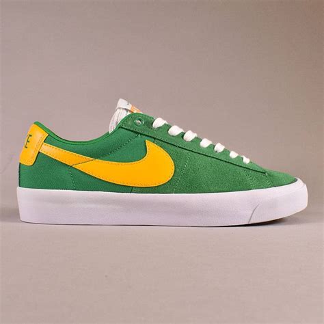 Nike SB Zoom Blazer Low Pro GT Skate Shoes - Lucky Green/University Gold - SKATE SHOES from ...