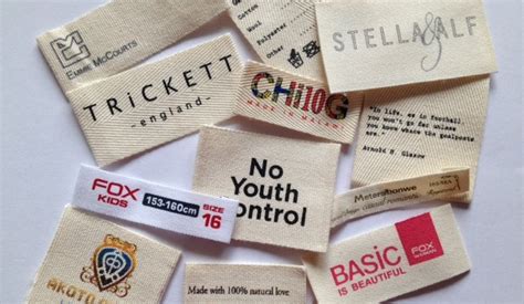 Custom Cotton Labels for Clothing - 100% cotton - Affordable