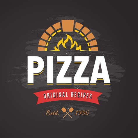 Pizza Logo vintage styles vector 02 - Vector Food free download