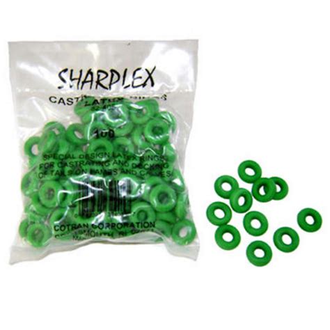 Buy Sharplex Castration and Tail Docking Latex Bands Lambs and Calves Green 100 Count Package ...
